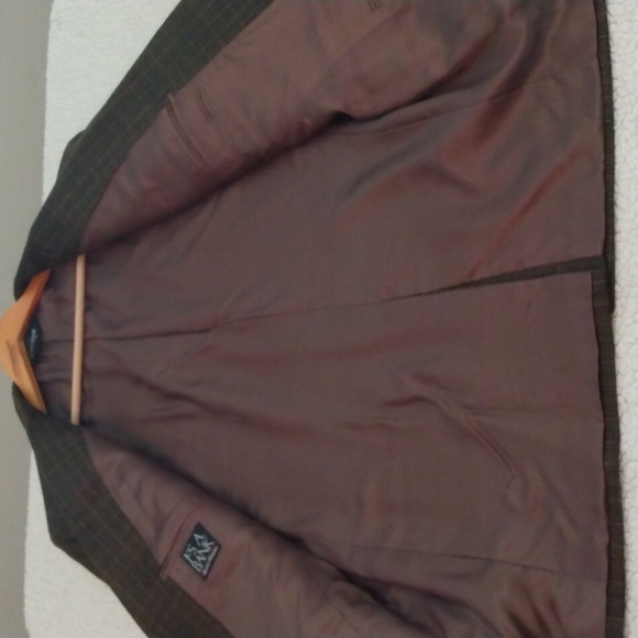 Jos. A. Bank Signature Collection Brown Wool Plaid/Glen Check Sport Jacket  42R - Picture 7 of 14